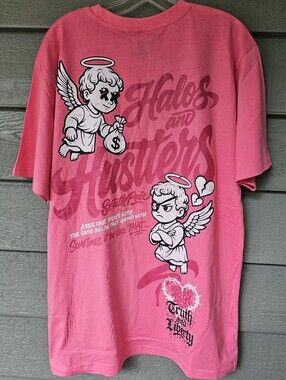 South Pole Pink 'Halos and Hustlers' Graphic Tee Men's Size XL
